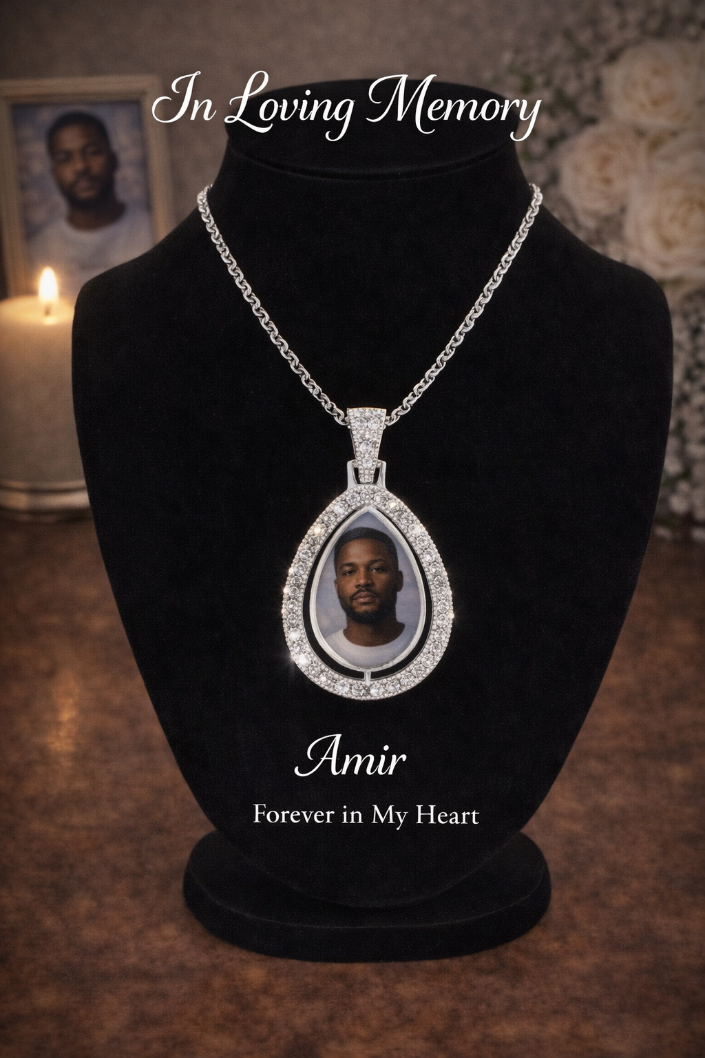 Custom Double-Sided Photo Necklace | Personalized Memorial Pendant
