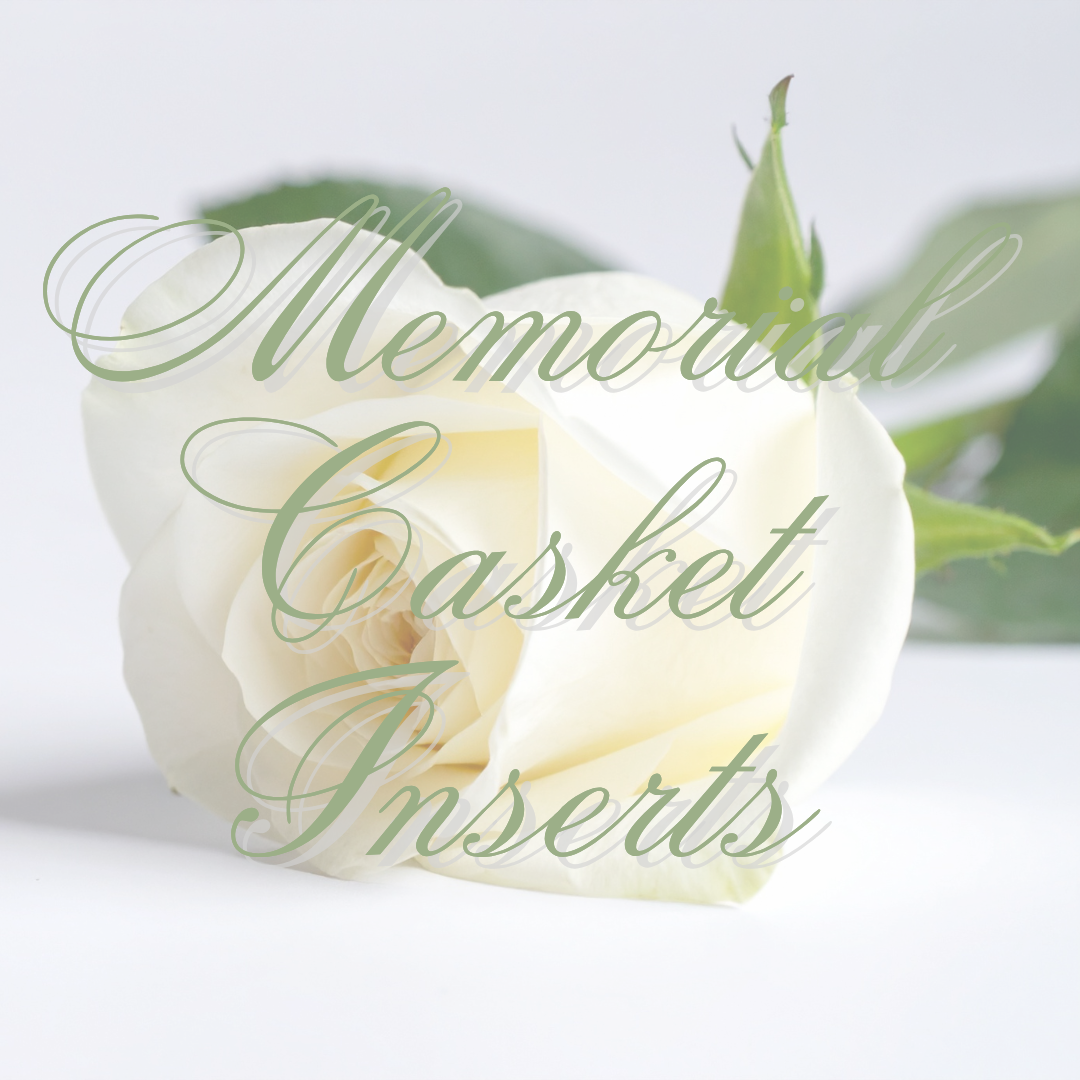 Memorial Personalized Casket Inserts for Loved Ones | Tributes by Bjane