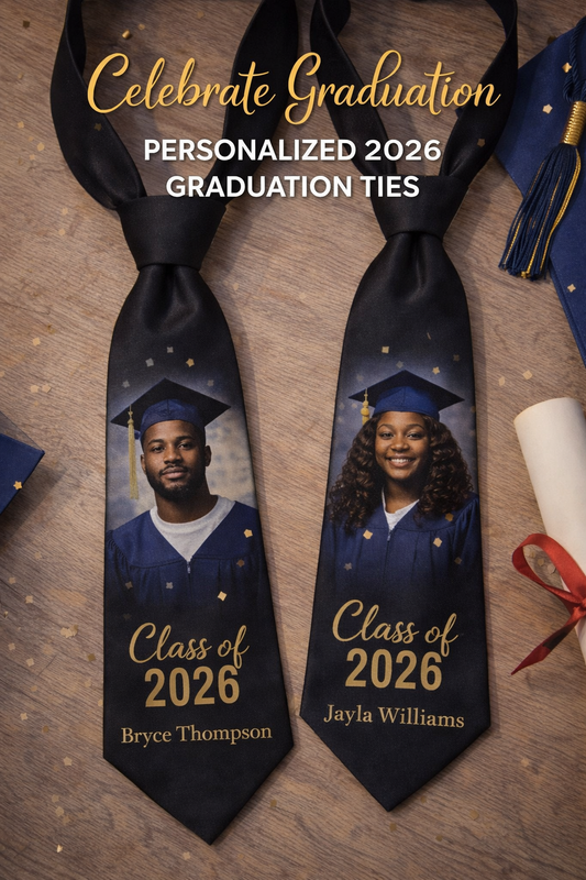 Custom Graduation Tie | Personalized Photo Necktie for Graduates