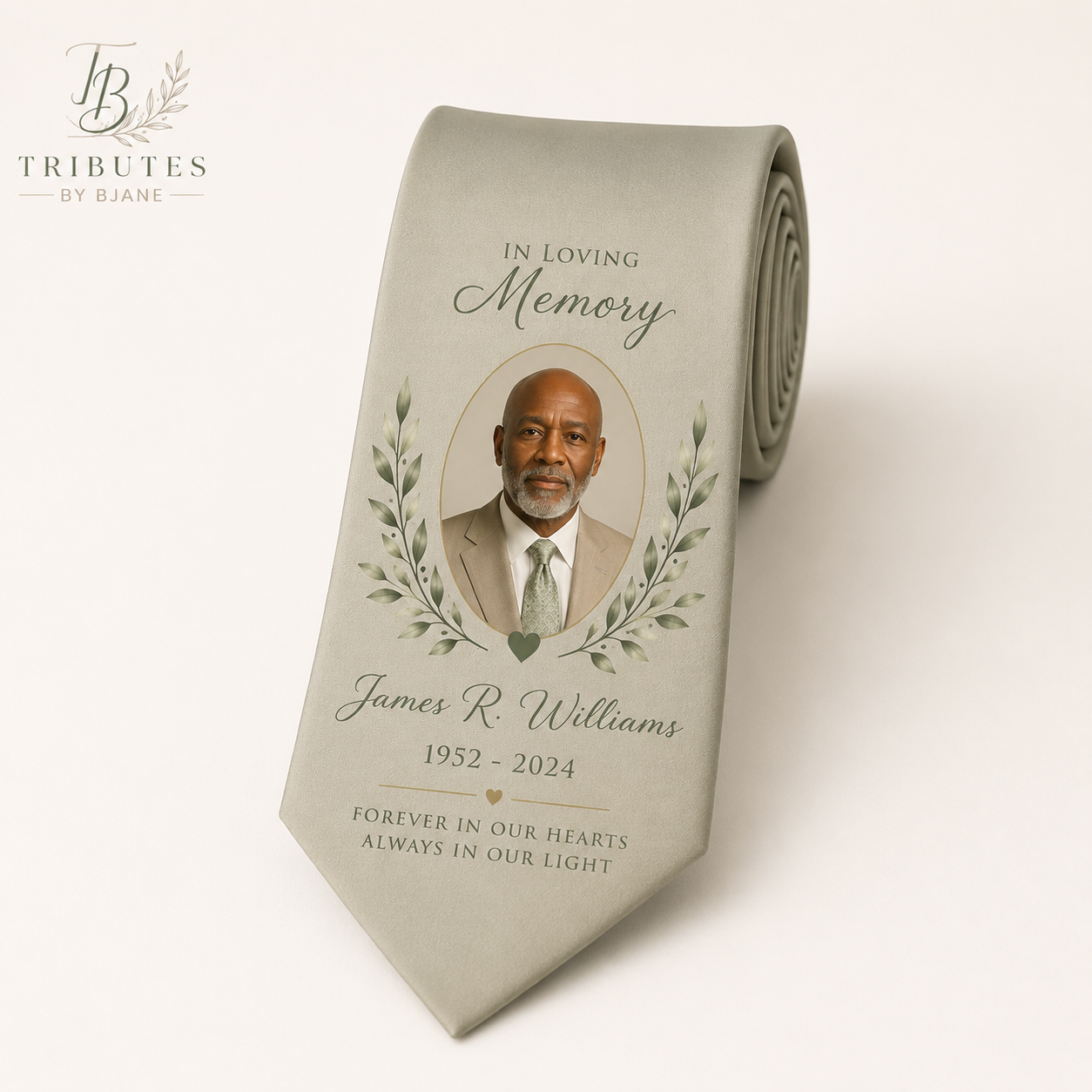 Custom Memorial Tie With Photo | Personalized Remembrance Necktie
