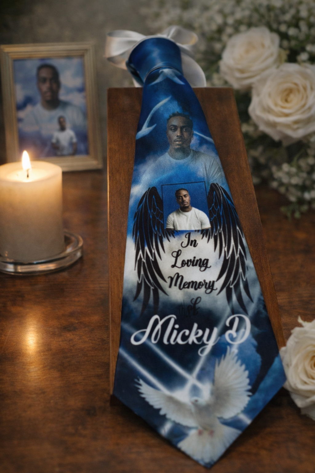 Custom Memorial Tie With Photo | Personalized Remembrance Necktie