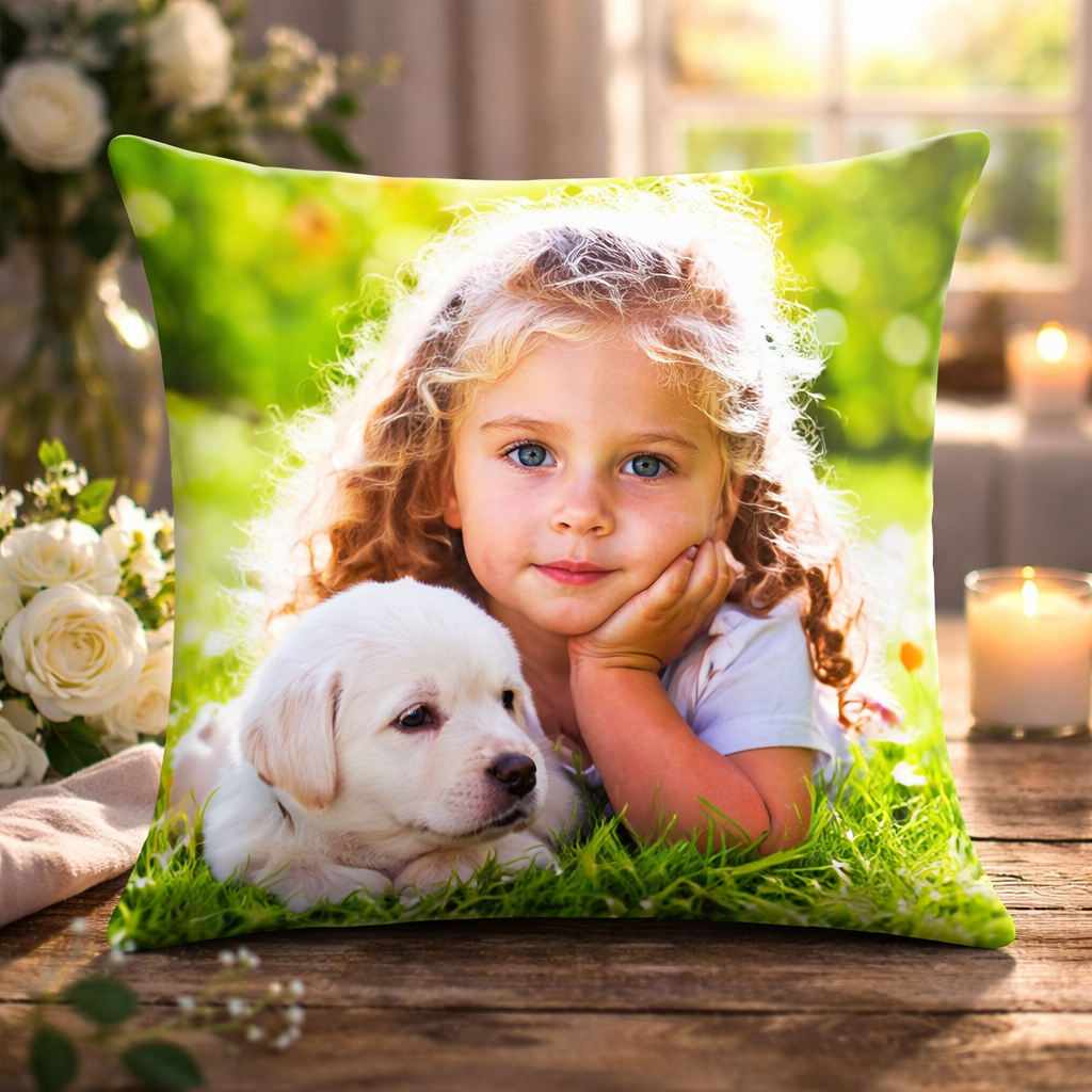 Memorial Photo Pillow 16x16 | Custom Remembrance Keepsake
