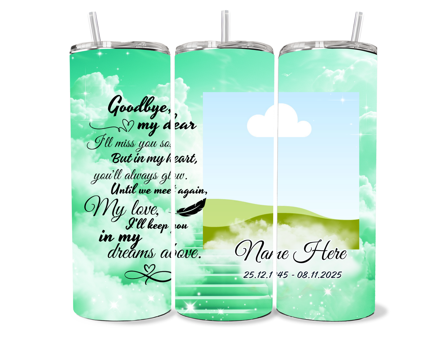 Personalized Memorial Tumbler | Keep Their Memory Close | Tributesbybjane