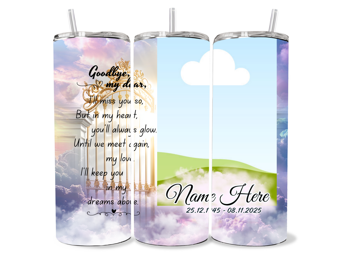 Personalized Memorial Tumbler | Keep Their Memory Close | Tributesbybjane