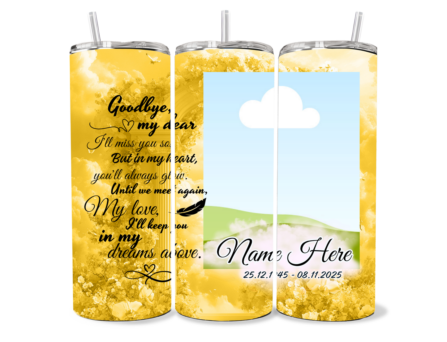 Personalized Memorial Tumbler | Keep Their Memory Close | Tributesbybjane