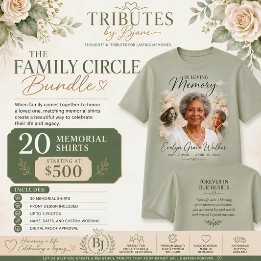 Memorial Shirt Bundle | Personalized Remembrance – Tributesbybjane