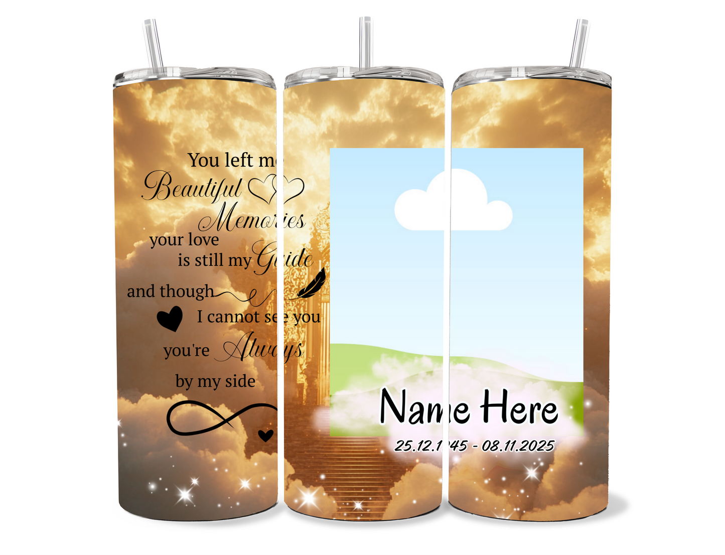 Personalized Memorial Tumbler | Keep Their Memory Close | Tributesbybjane